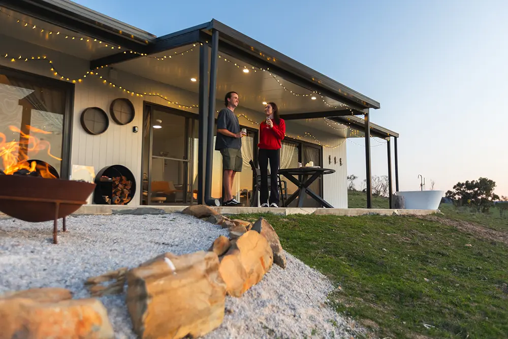 Living room internal view of completed kit home